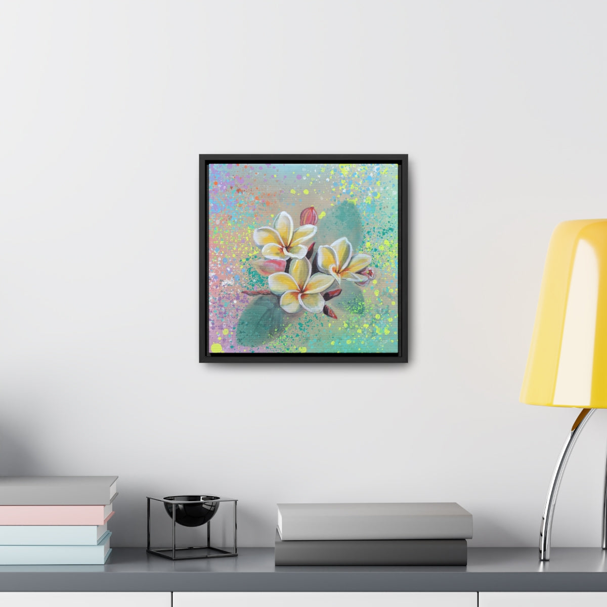 Square Frame Canvas - Plumeria