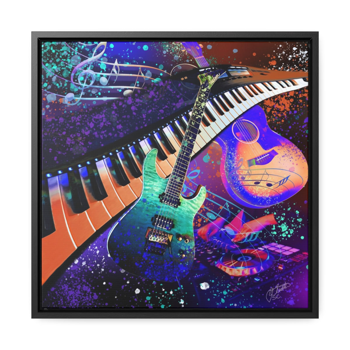 Framed Canvas - Music 2