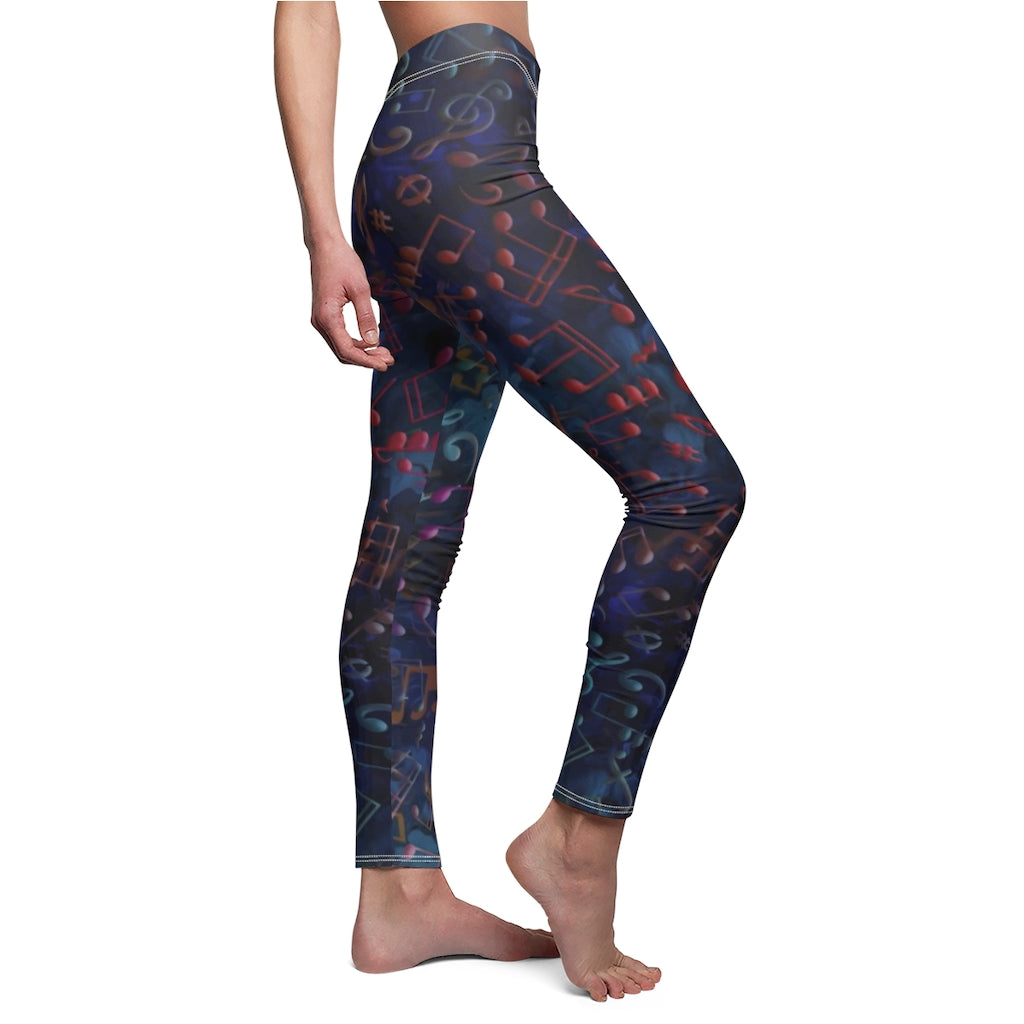 Sport & Casual Leggings - Love of Music/Black