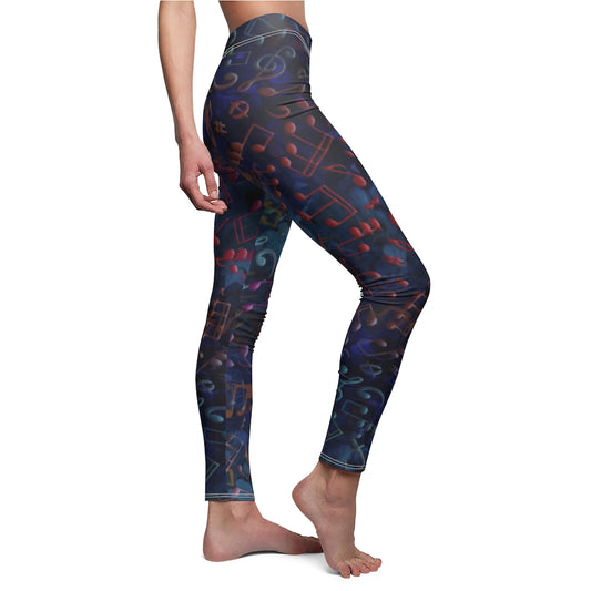 Sport & Casual Leggings - Love of Music/Black