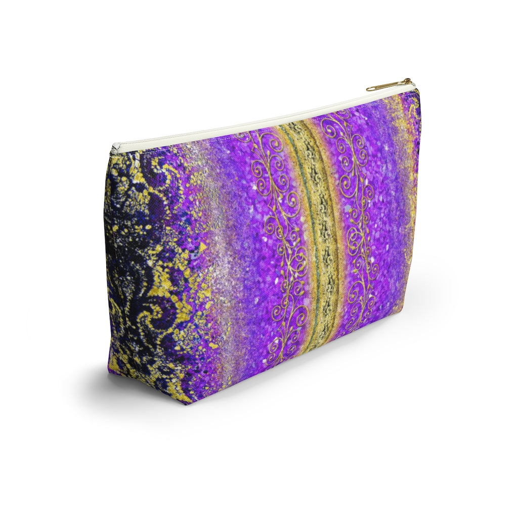 Accessory Pouch w T-bottom - Royal Purple/Gold