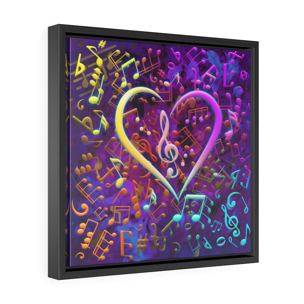Framed Canvas - Love of Music