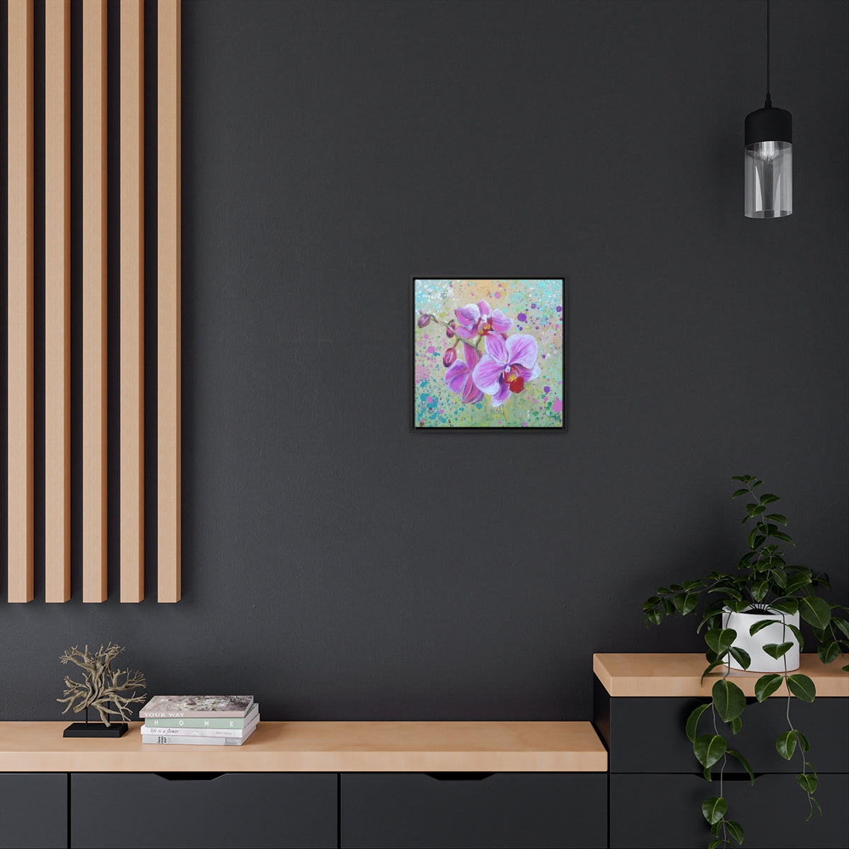 Square Frame Canvas - Pink Orchid