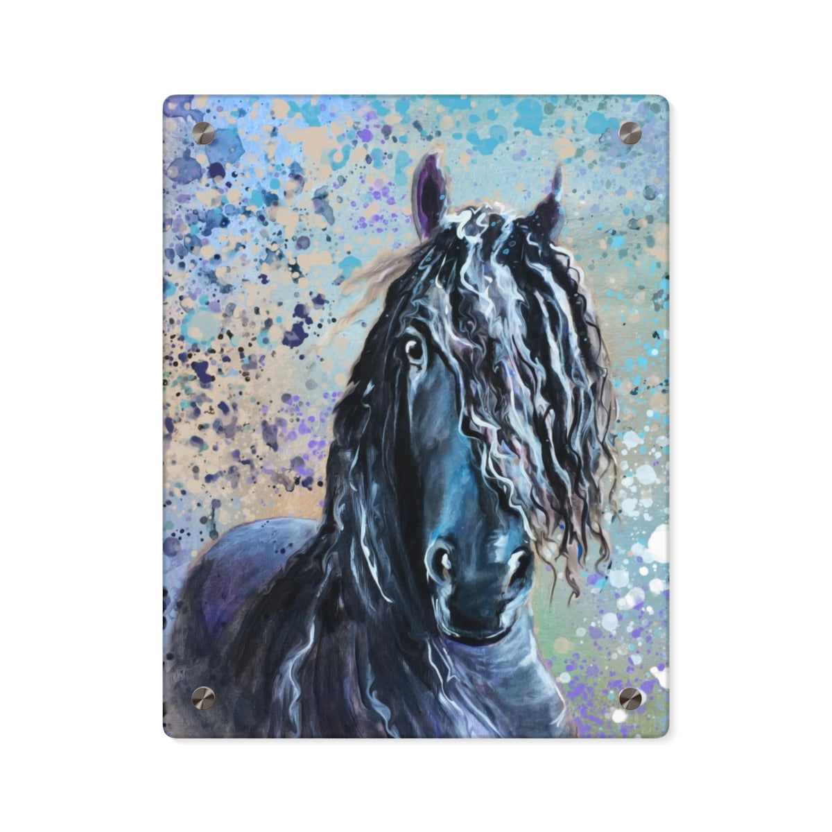Acrylic Wall Art Panel - Frisian Horse