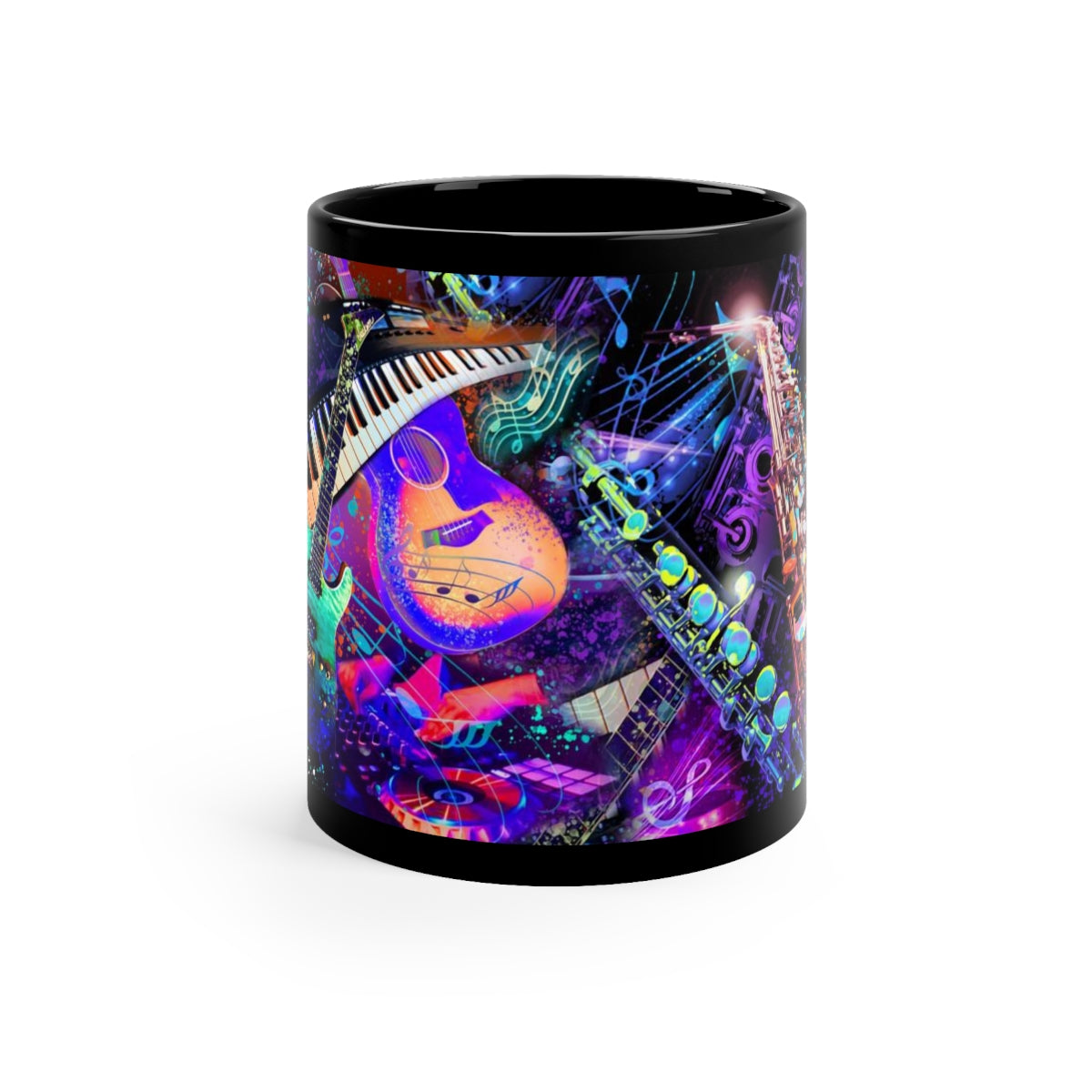 11oz Black Mug - Music