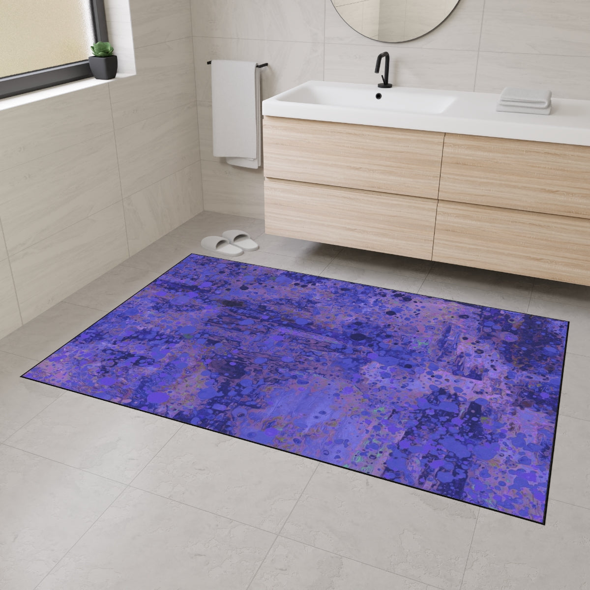 Heavy Duty Floor Mat - Happy Splash - Dark Purple