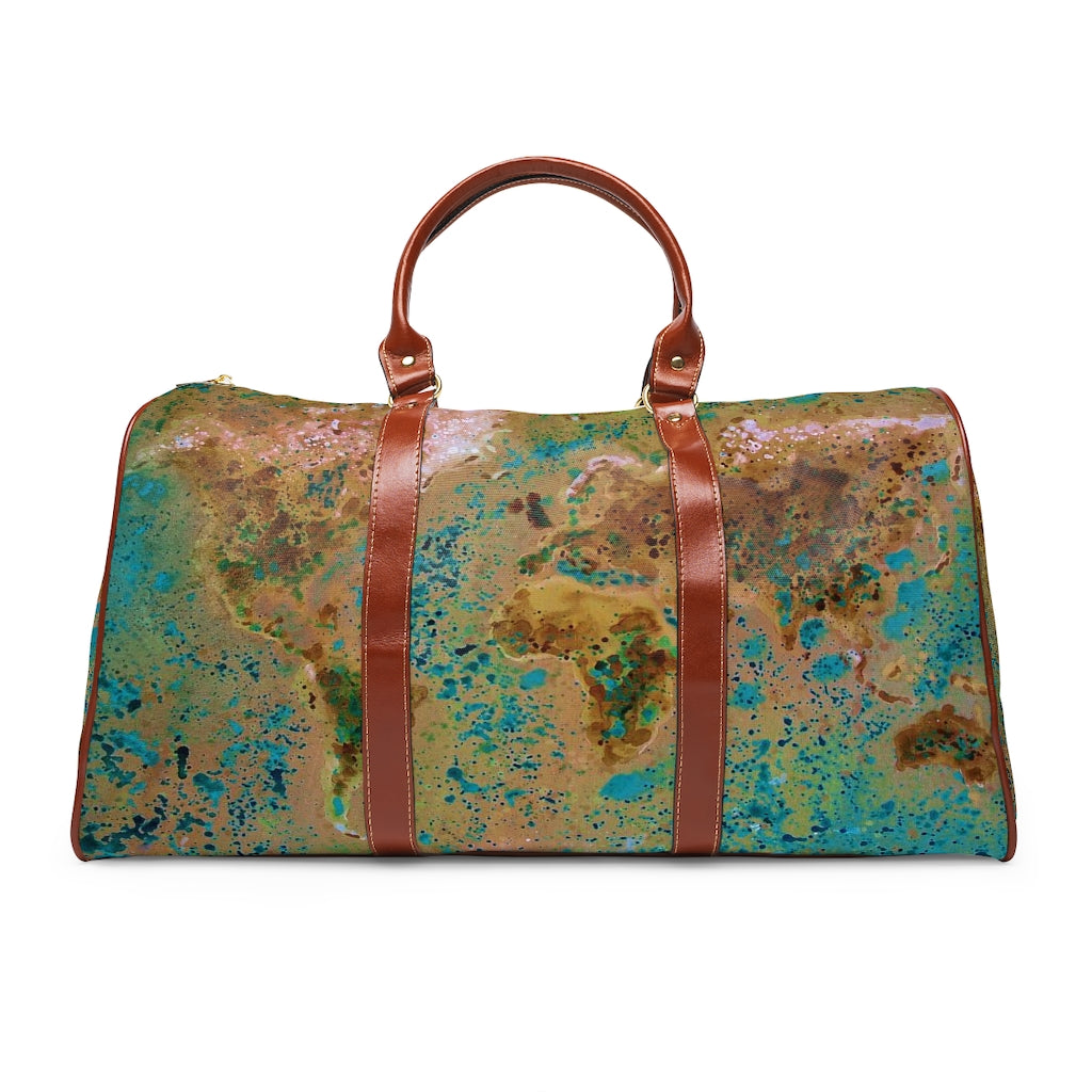 Waterproof Travel Bag - World Map