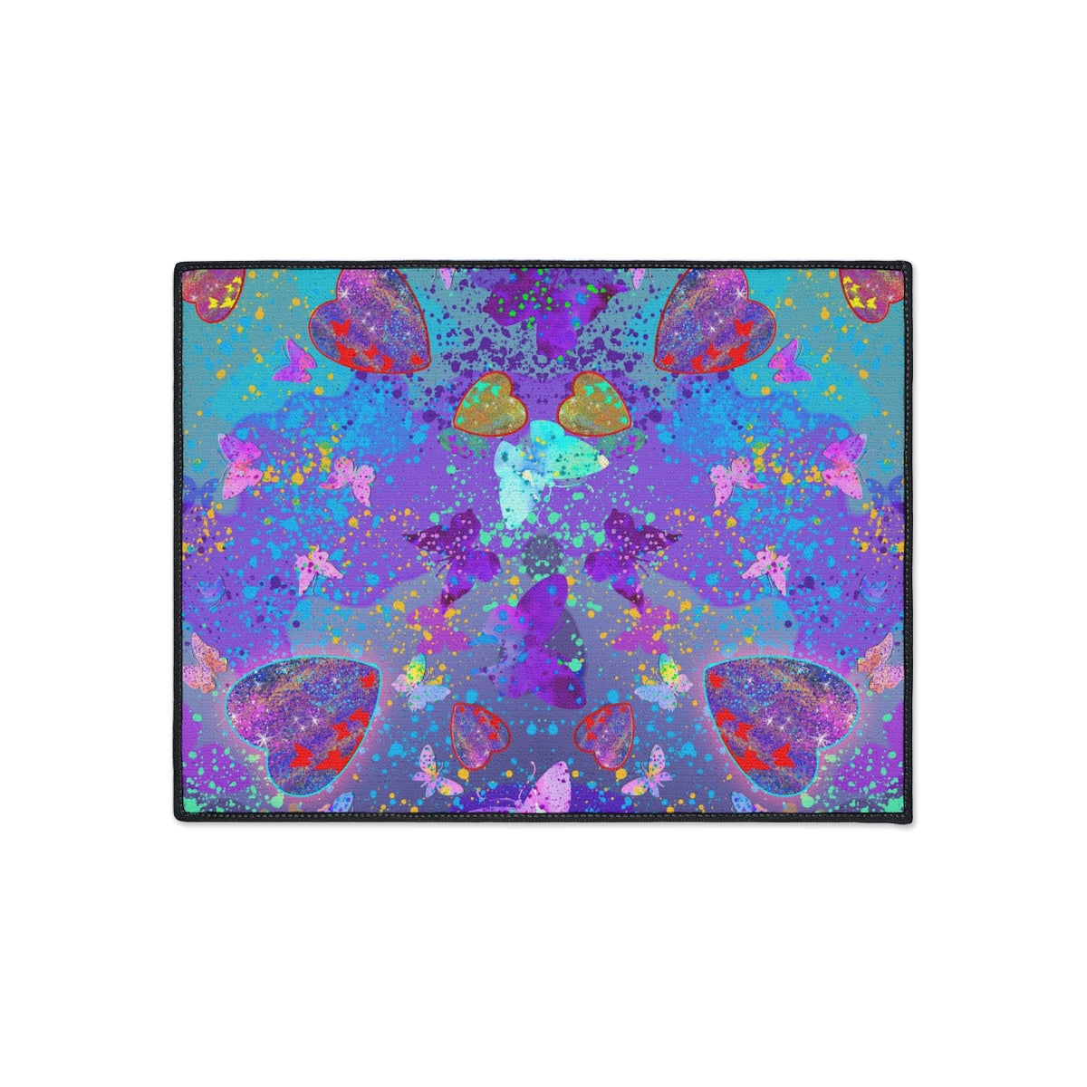 Heavy Duty Floor Mat - Hearts & Butterflies