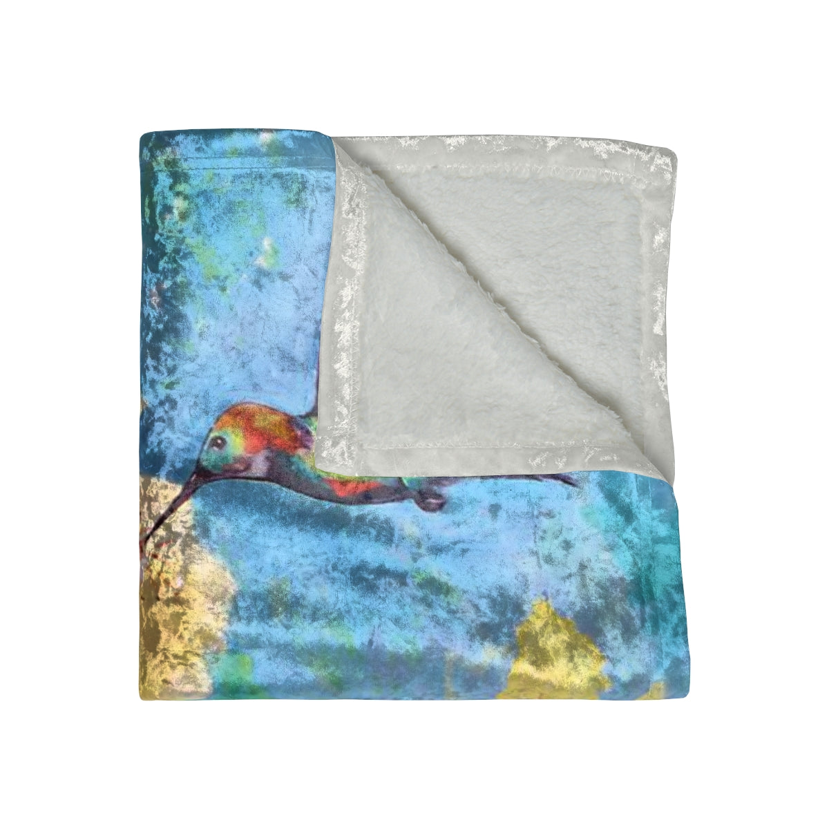 Crushed Velvet Blanket - Garden Visitors
