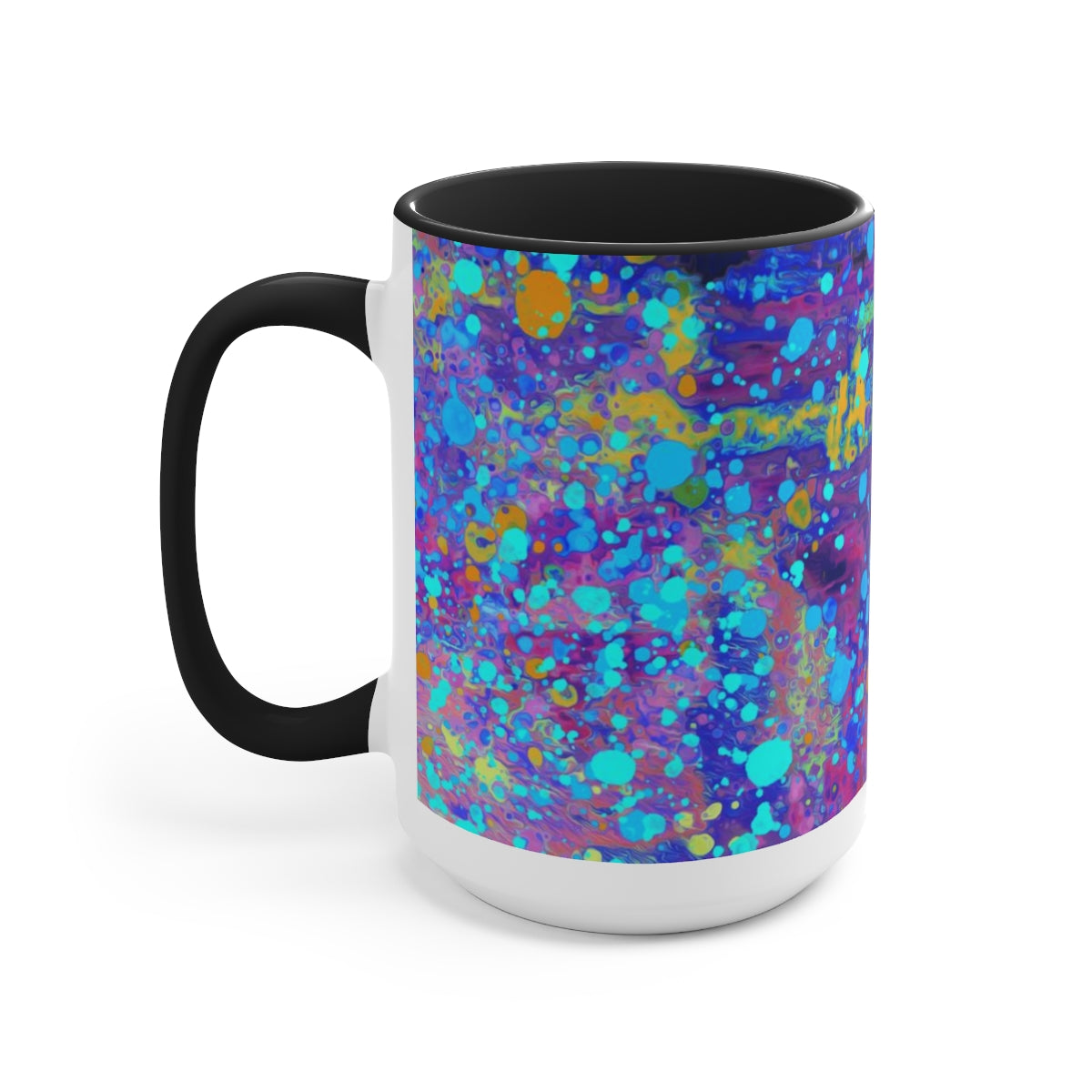 15oz Two-Tone Coffee Mugs - Happy Splash
