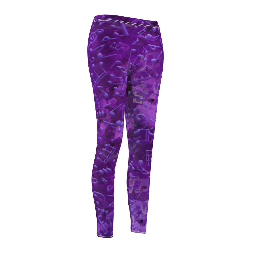 Sport & Casual Leggings - Love of Music/Purple