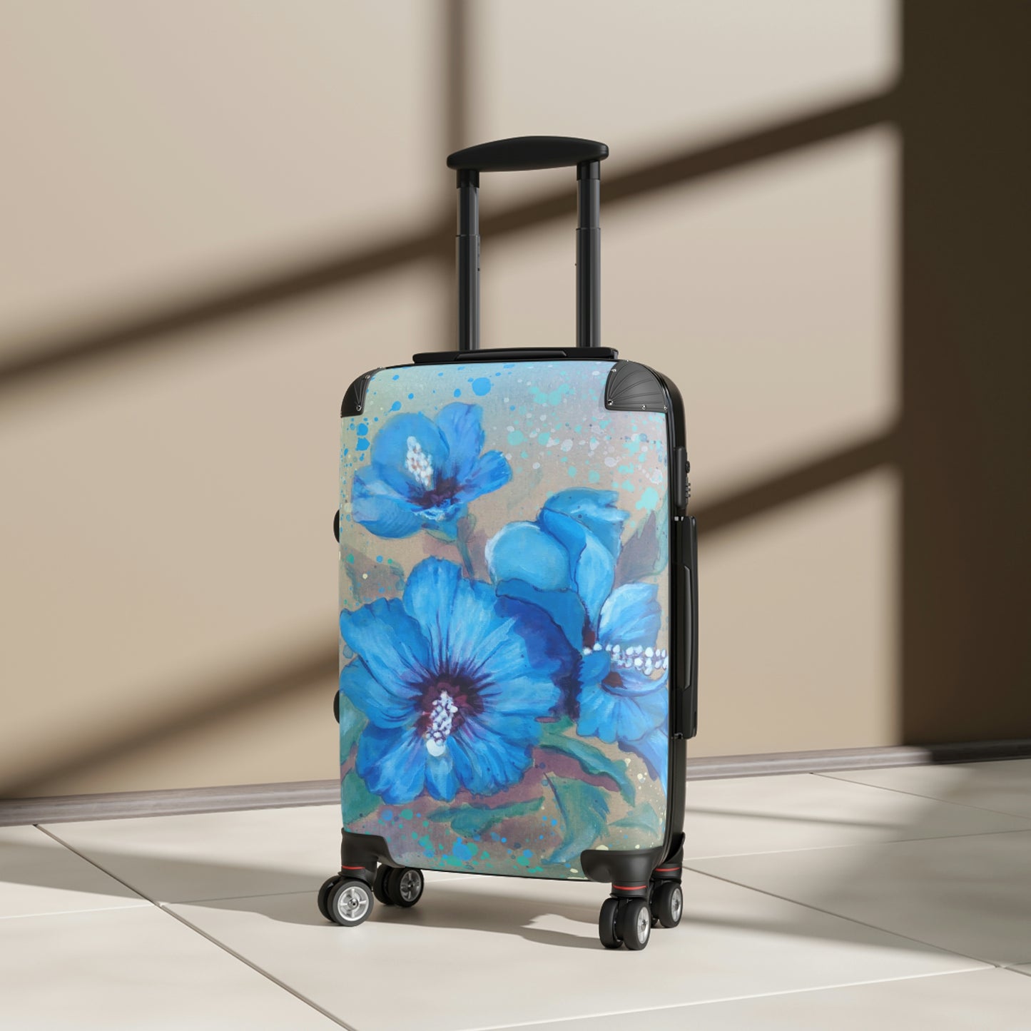 Hard Shell Suitcases - Blue Hibiscus