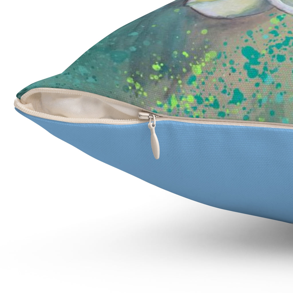 Square Pillow - Plumeria