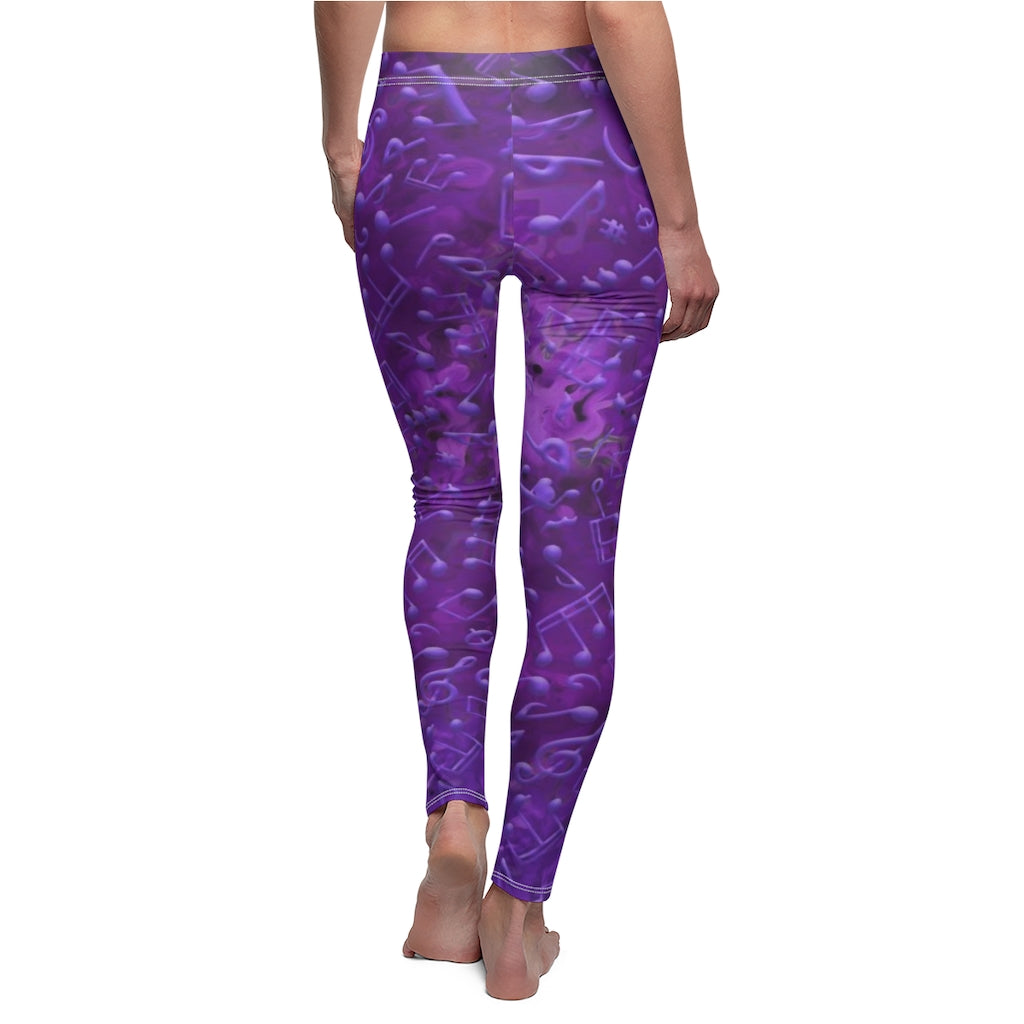 Sport & Casual Leggings - Love of Music/Purple