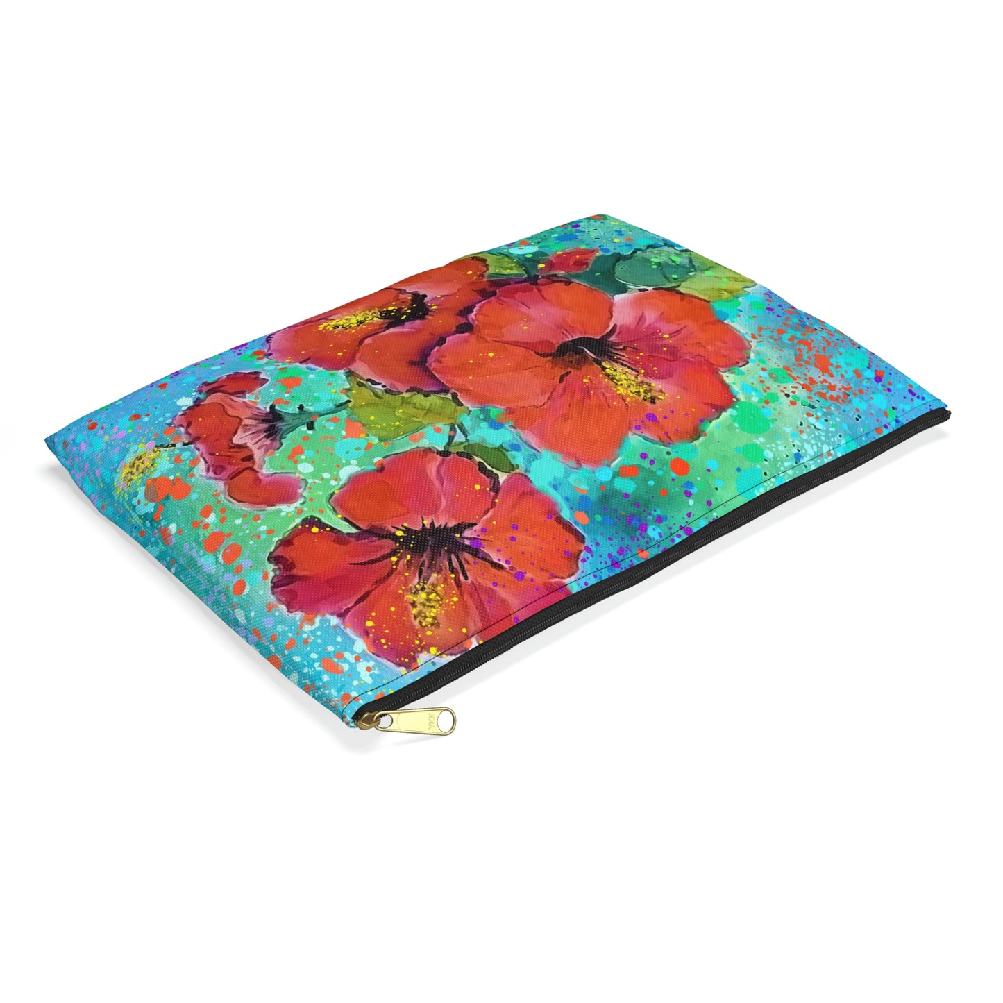 Accessory Pouch - Red Hibiscus