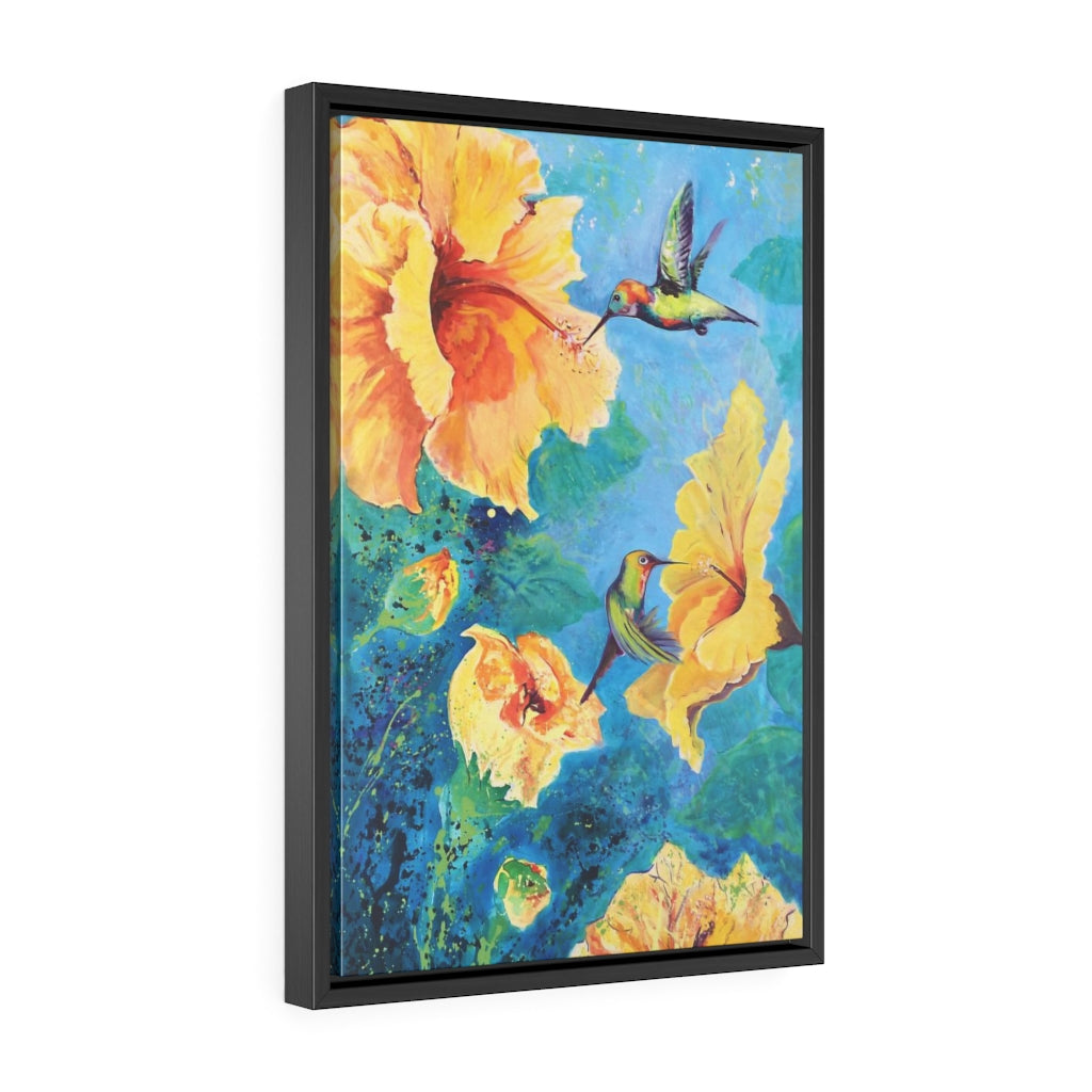Framed Canvas - Garden Visitors