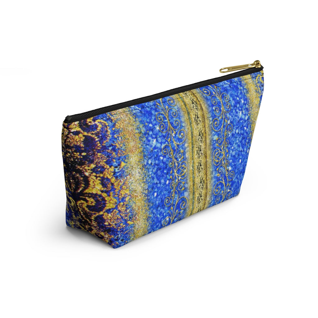 Accessory Pouch w T-bottom - Royal Blue/Gold