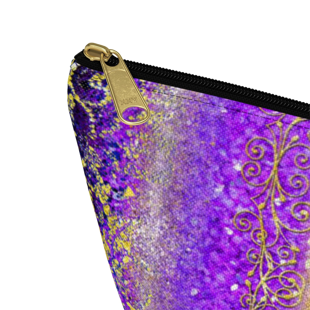 Accessory Pouch w T-bottom - Royal Purple/Gold