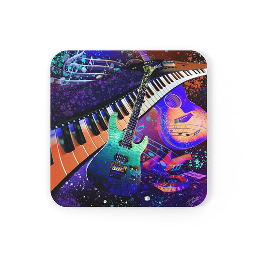 Cork Back Coaster - Music 1