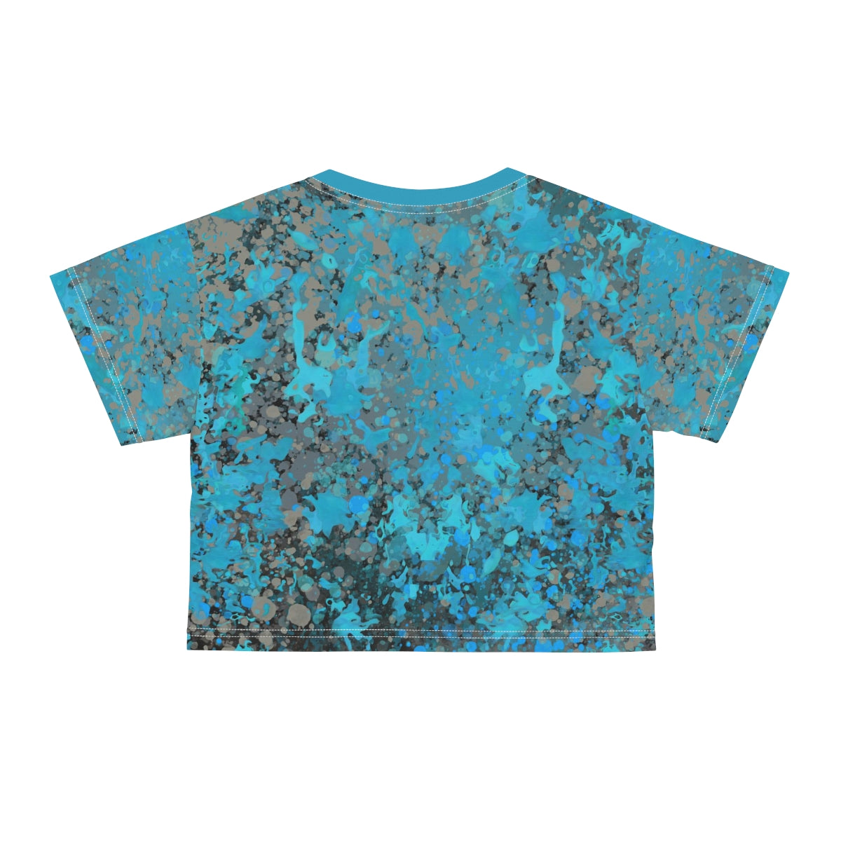 Crop Tee - Tiger Blue/grey