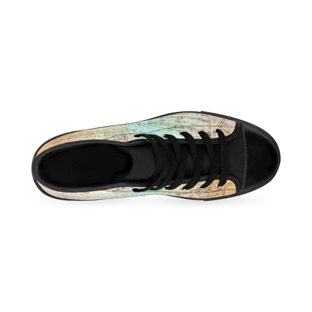 Men's High-top Sneakers -Music - Sheet