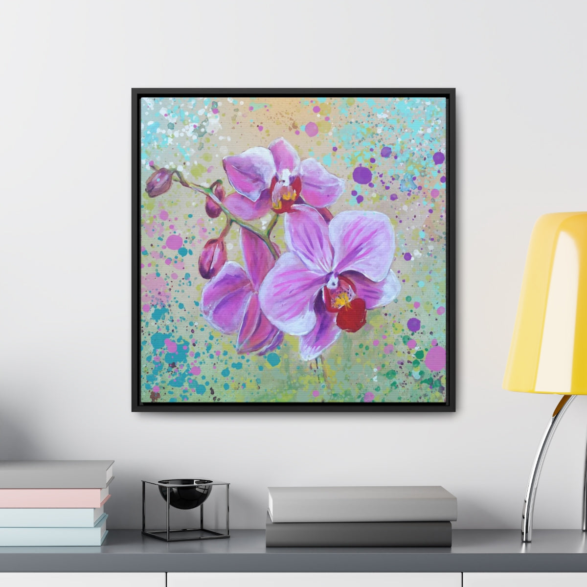 Square Frame Canvas - Pink Orchid