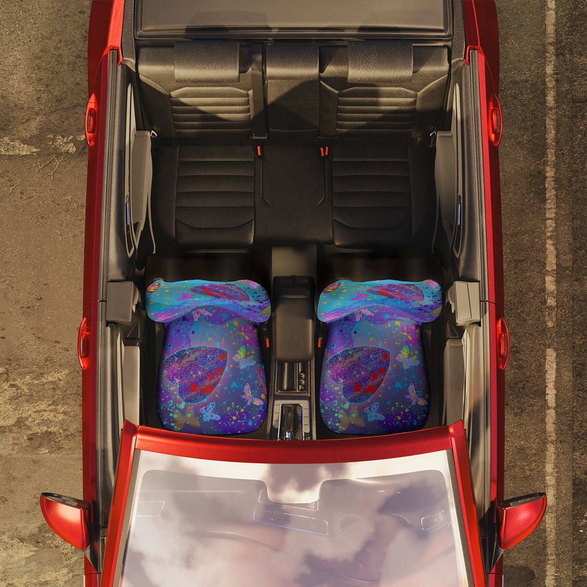 Car Seat Covers - Hearts and Butterflies