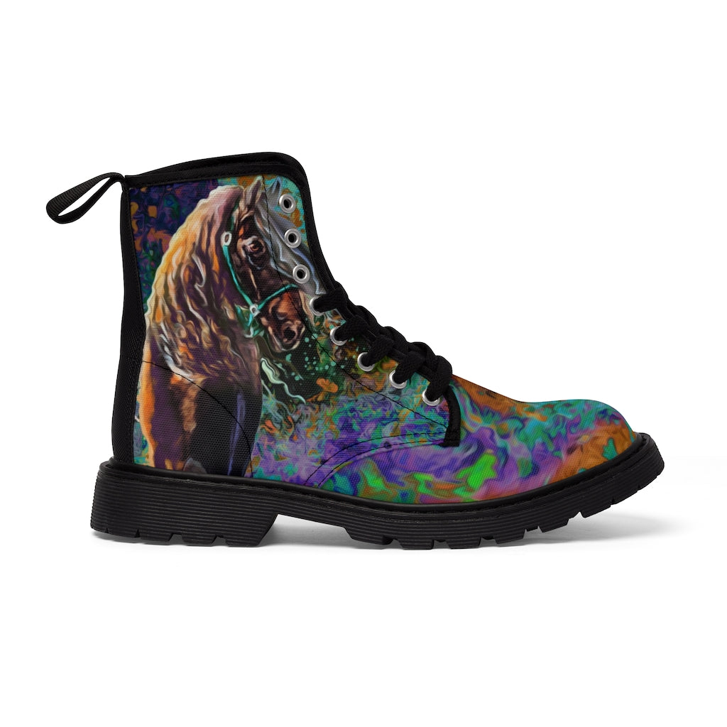 Women's Canvas Boots - Frisian Night