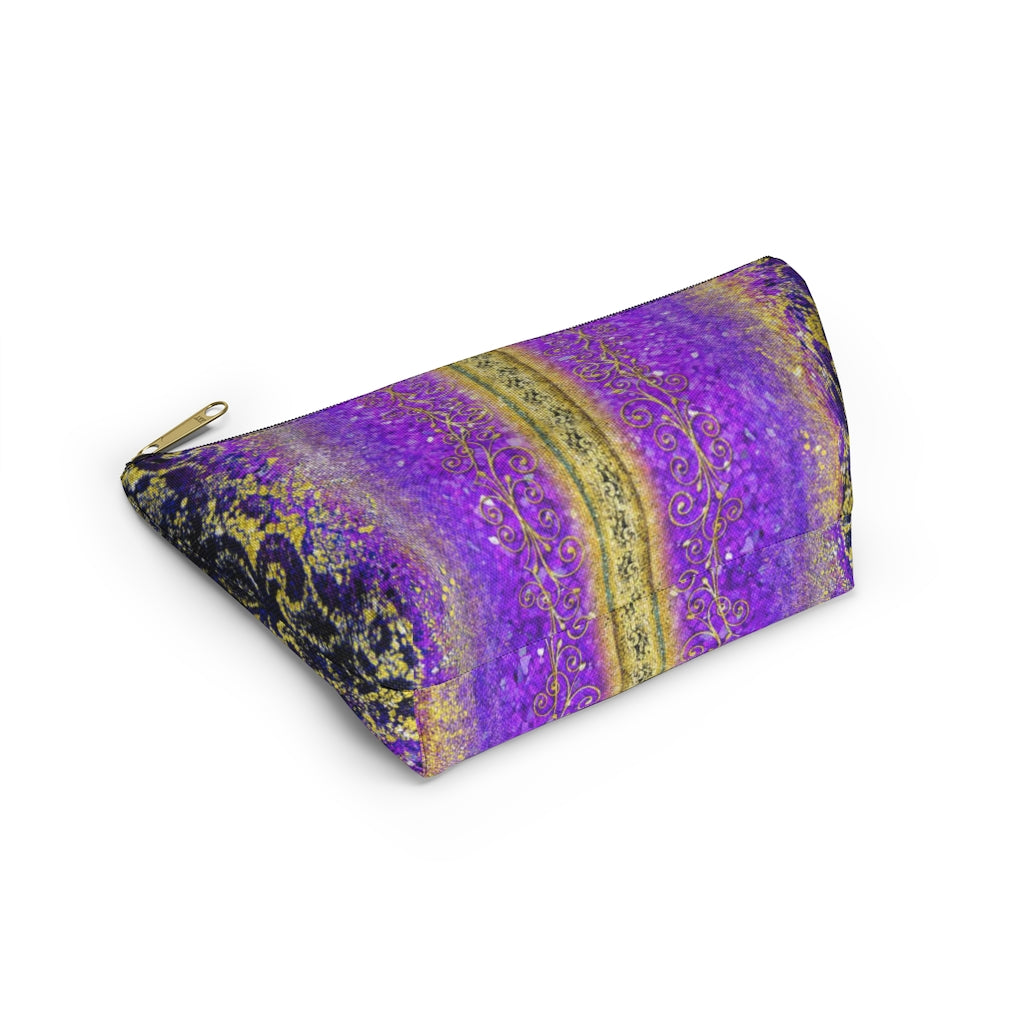 Accessory Pouch w T-bottom - Royal Purple/Gold