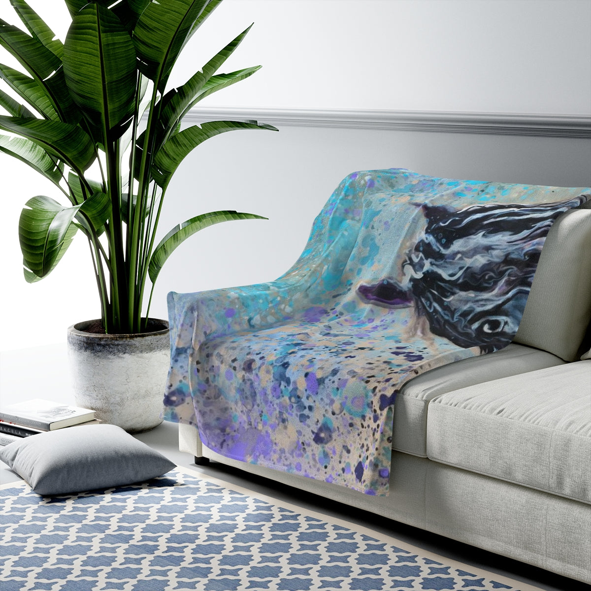 Velveteen Plush Blanket - Frisian Portrait