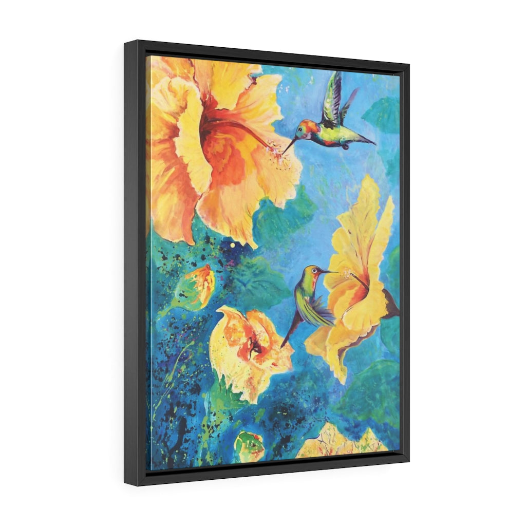 Framed Canvas - Garden Visitors