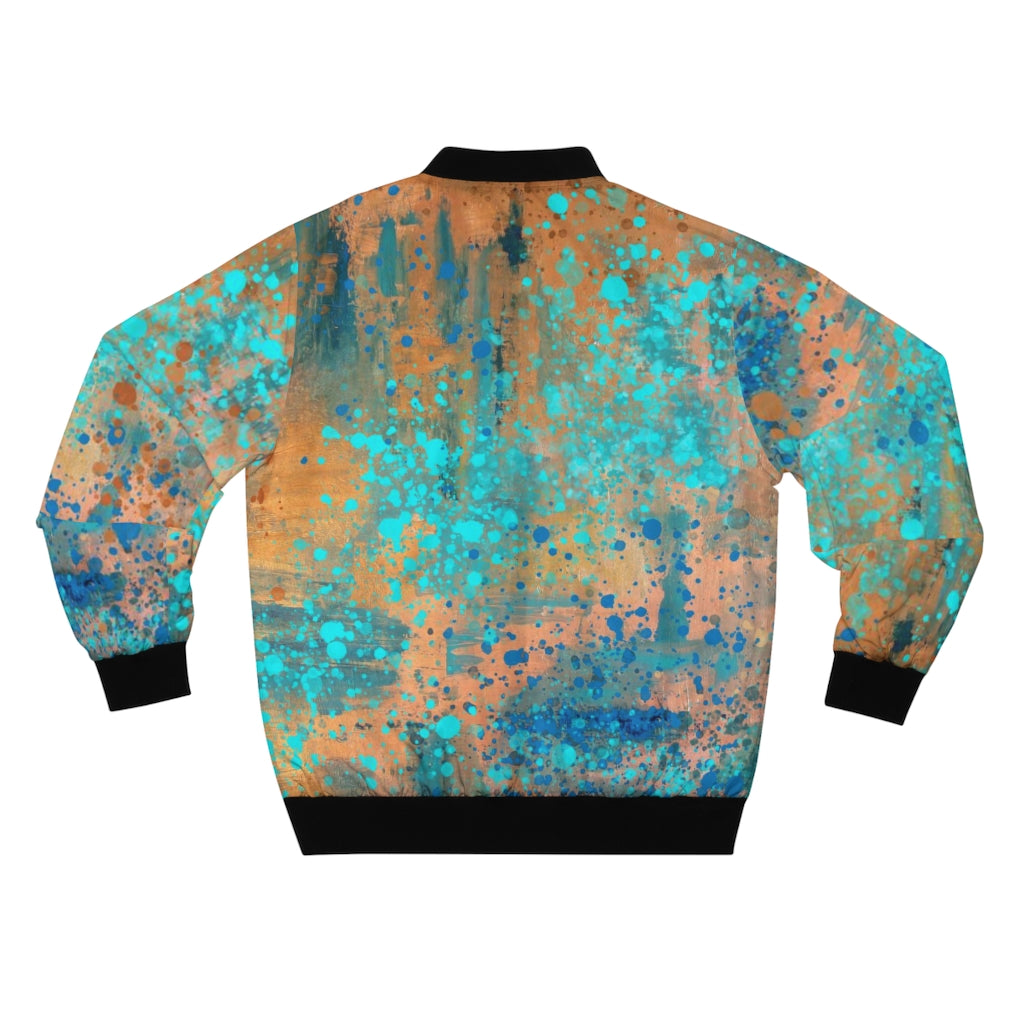 Unisex Bomber Jacket - Copper Illusion