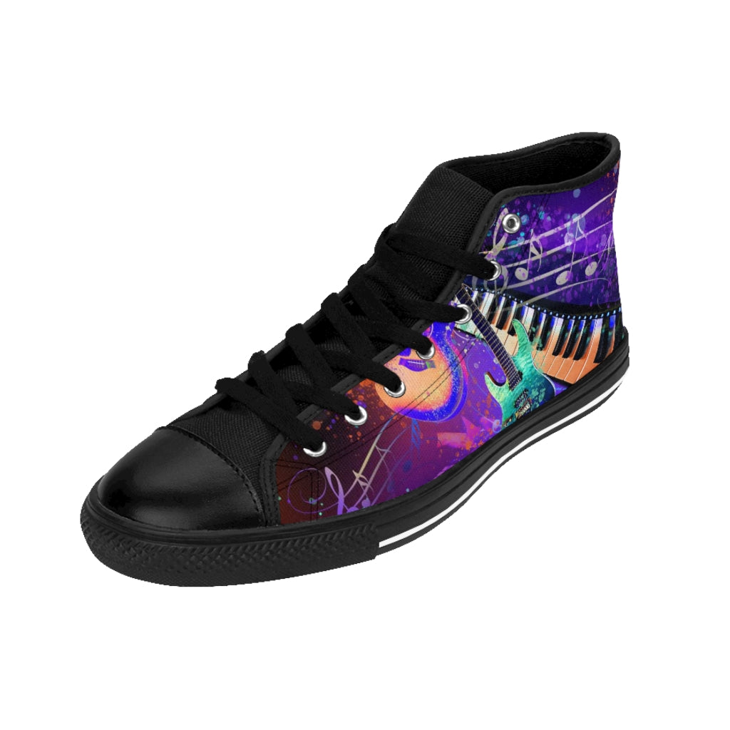 Men's High-top Sneakers -Music 1
