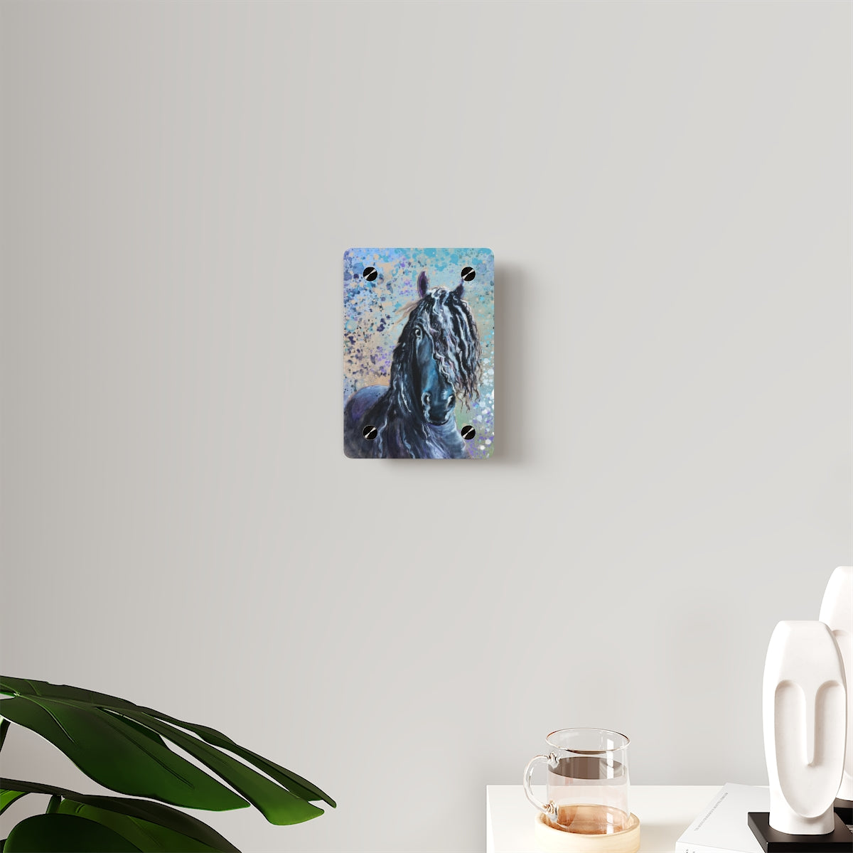 Acrylic Wall Art Panel - Frisian Horse