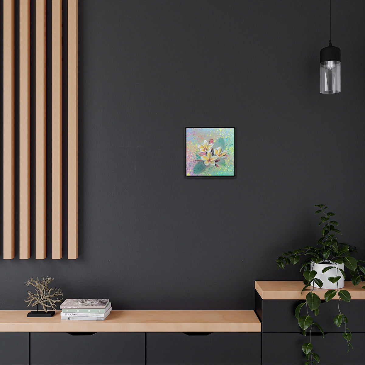 Square Frame Canvas - Plumeria