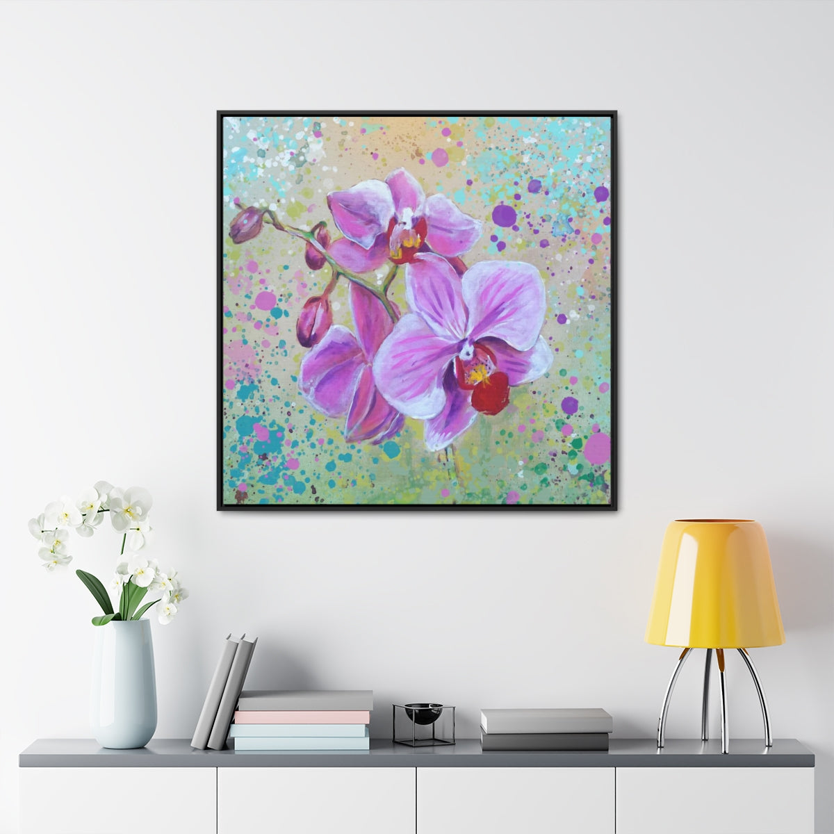 Square Frame Canvas - Pink Orchid