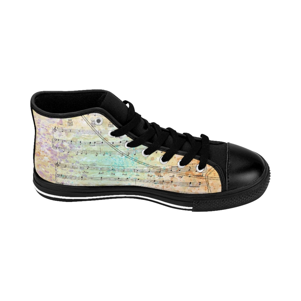 Men's High-top Sneakers -Music - Sheet