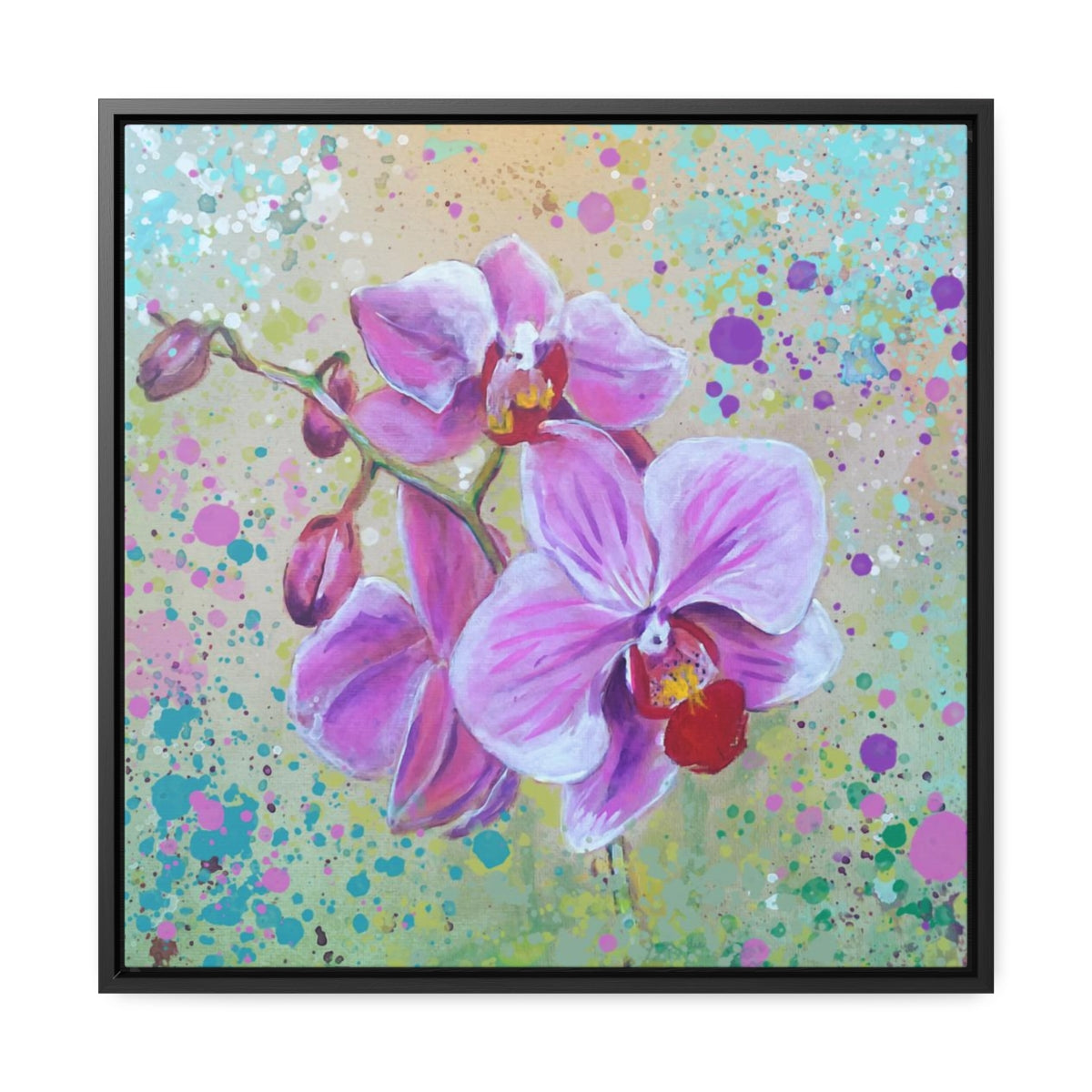 Square Frame Canvas - Pink Orchid