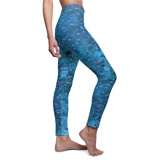 Sport & Casual Leggings - Love of Music/Blue