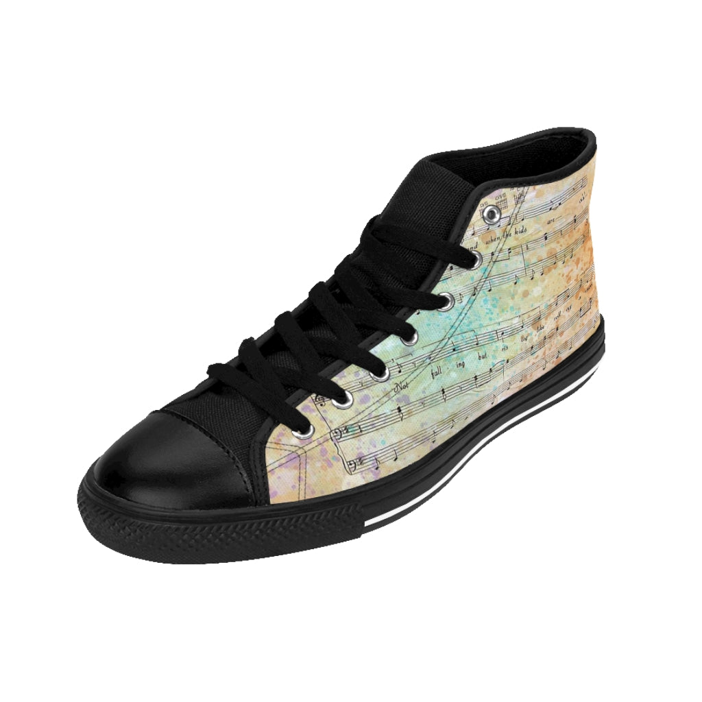 Men's High-top Sneakers -Music - Sheet