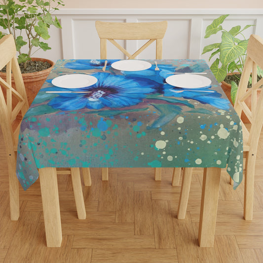 Table Cloth - Blue Hibiscus
