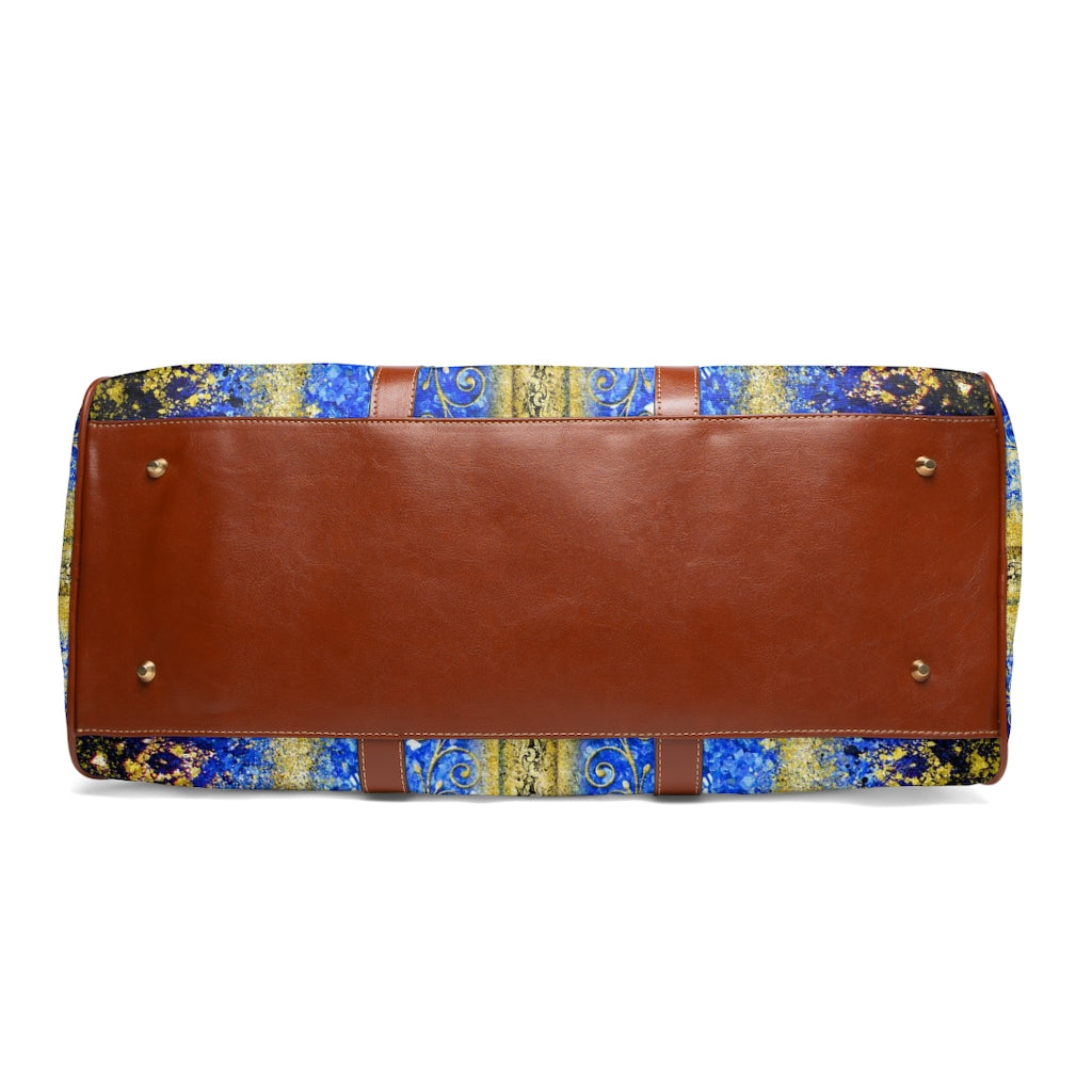 Waterproof Travel Bag - Royal Blue/gold