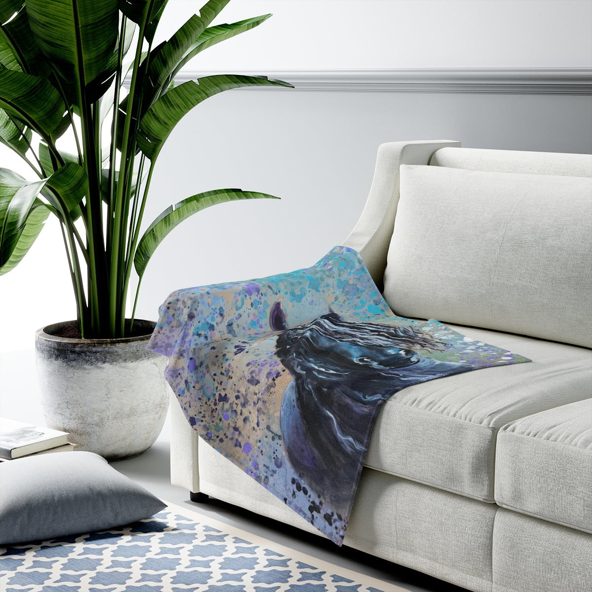 Velveteen Plush Blanket - Frisian Portrait