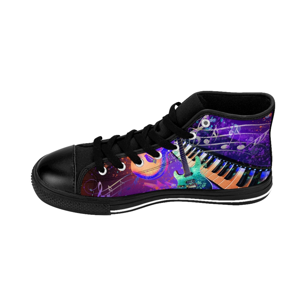 Men's High-top Sneakers -Music 1