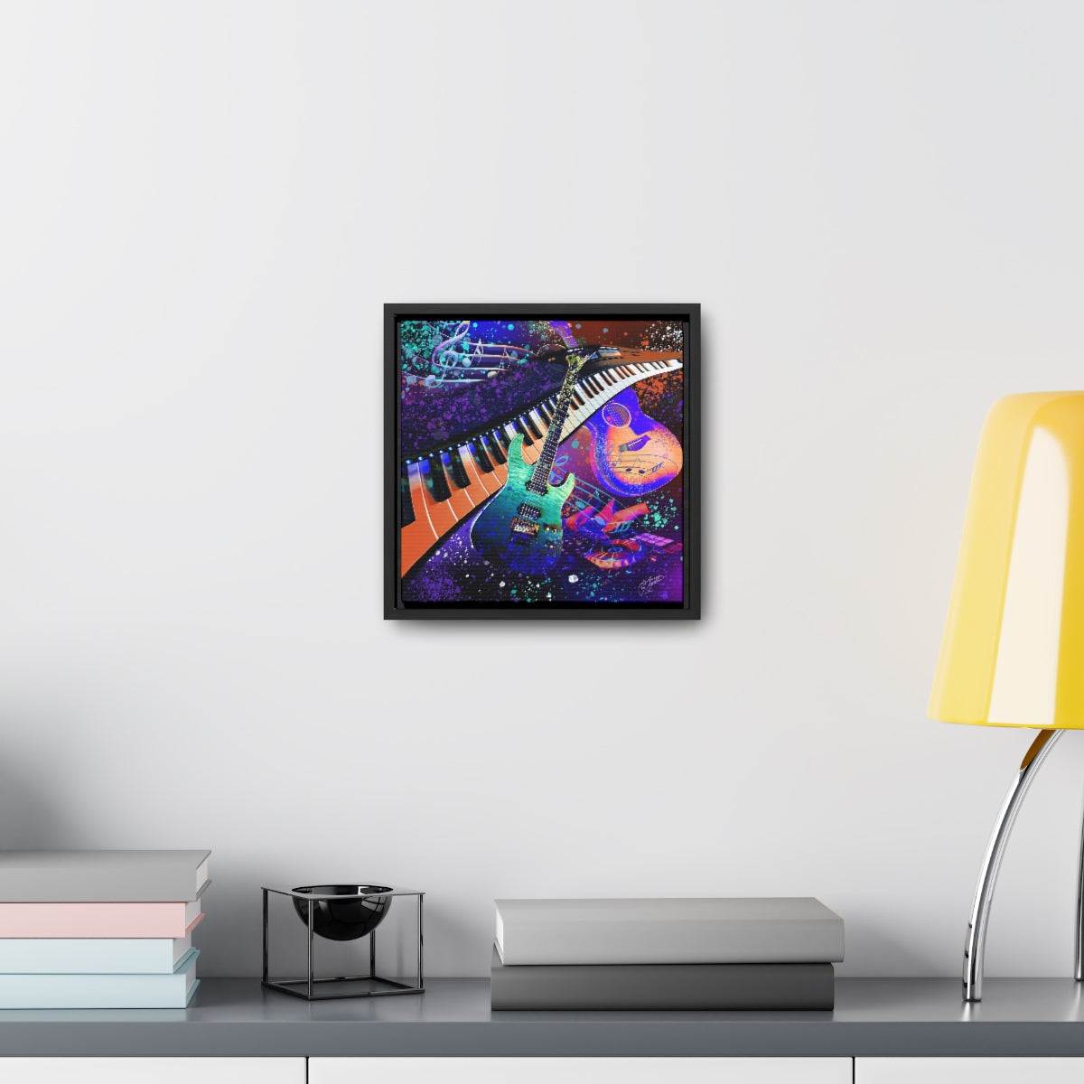 Framed Canvas - Music1