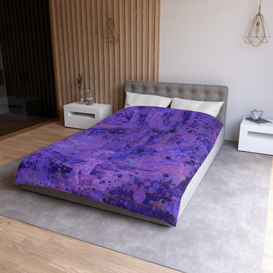 Microfiber Duvet Cover - Happy Splash/Deep Purple
