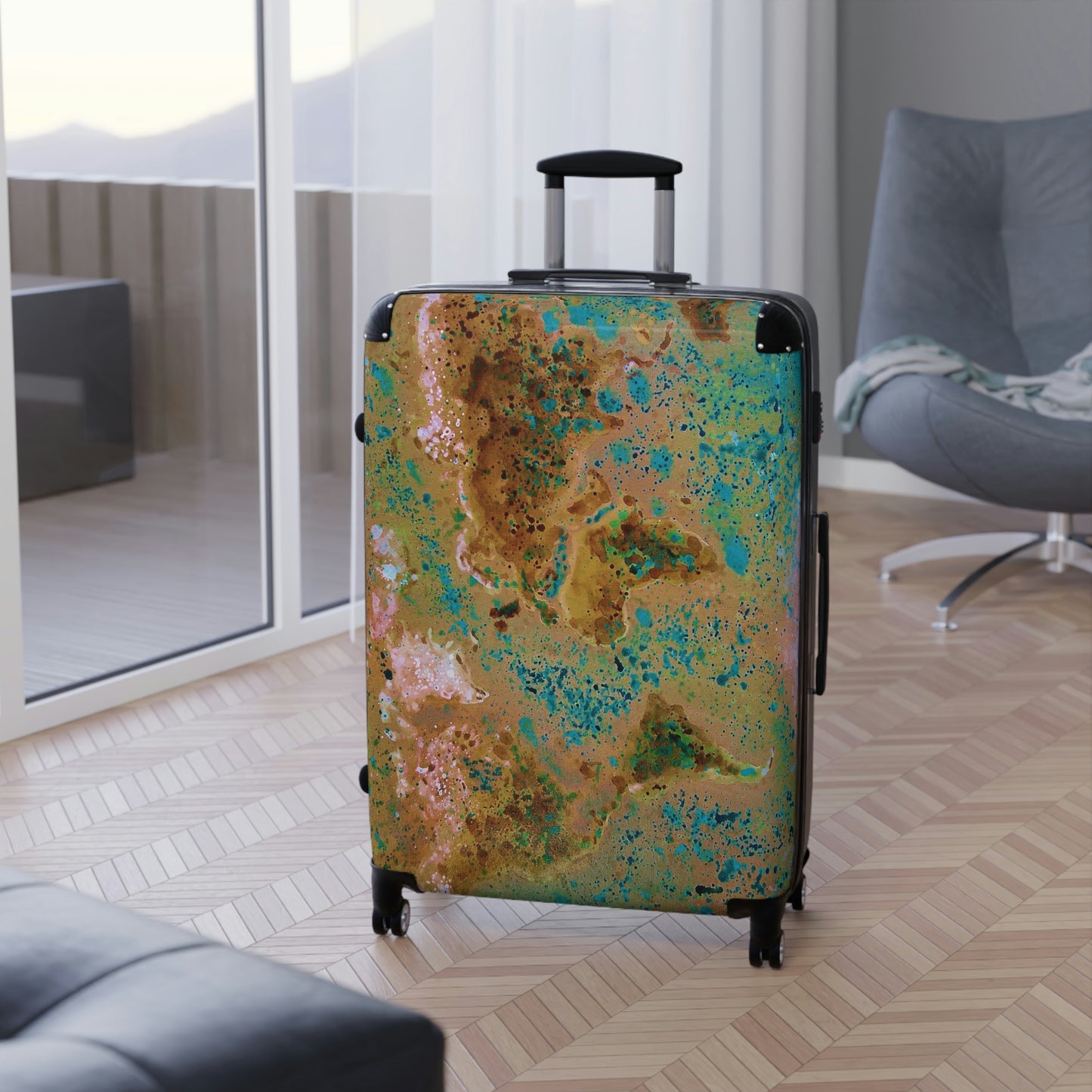 Hard Shell Suitcases - World Map