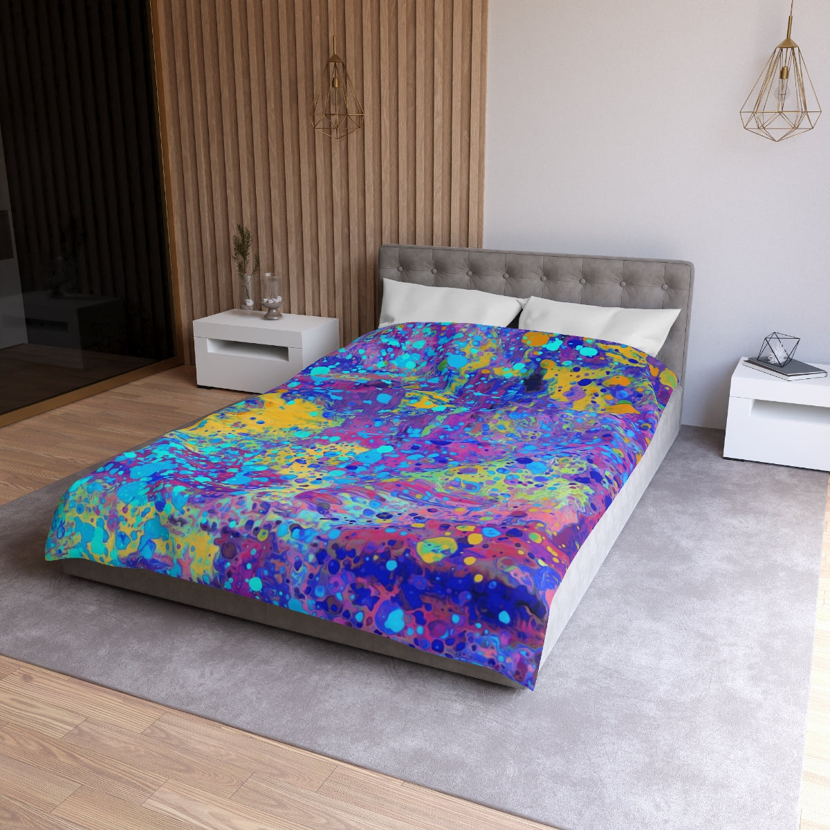 Microfiber Duvet Cover - Happy Splash/Multicolor