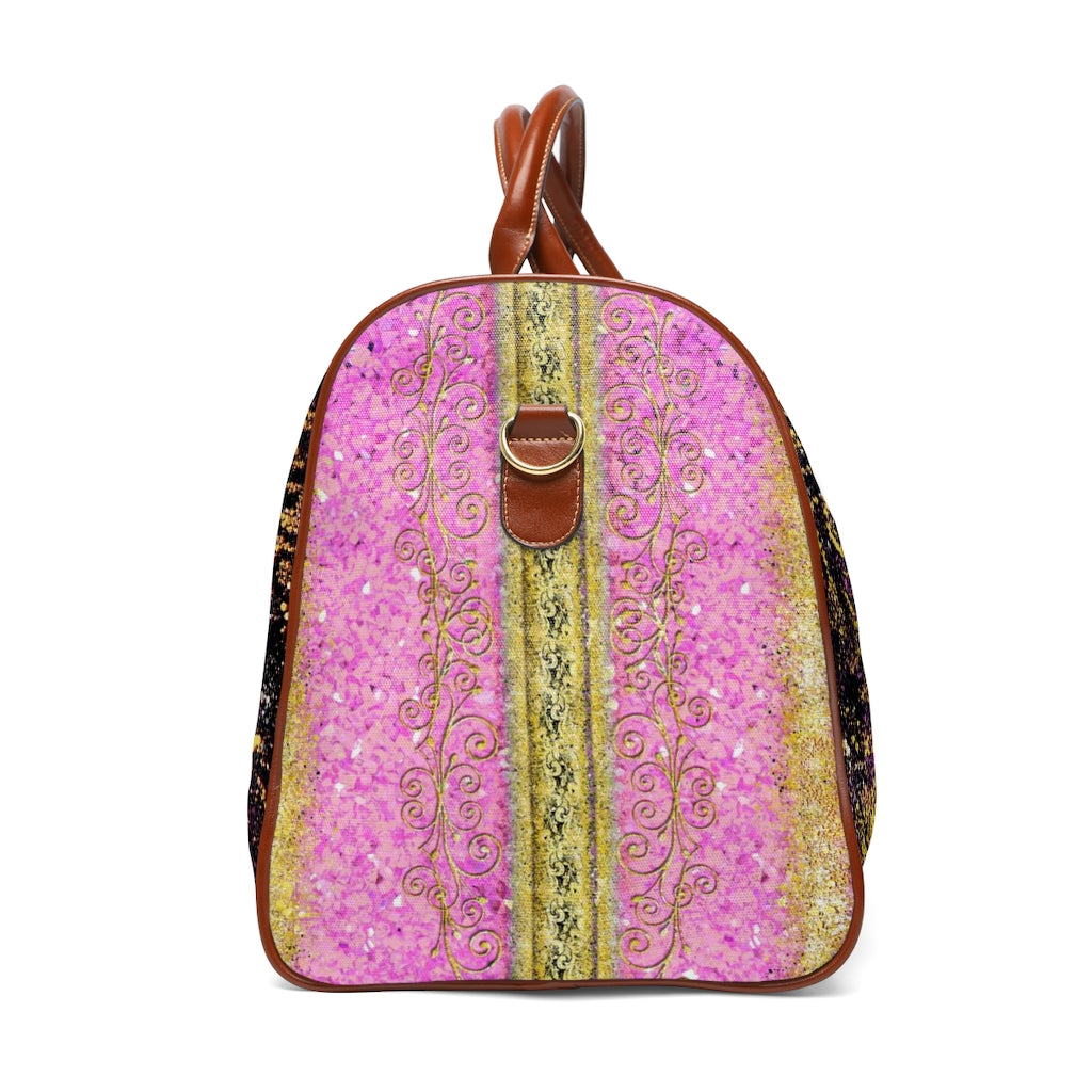 Waterproof Travel Bag - Royal Pink/gold