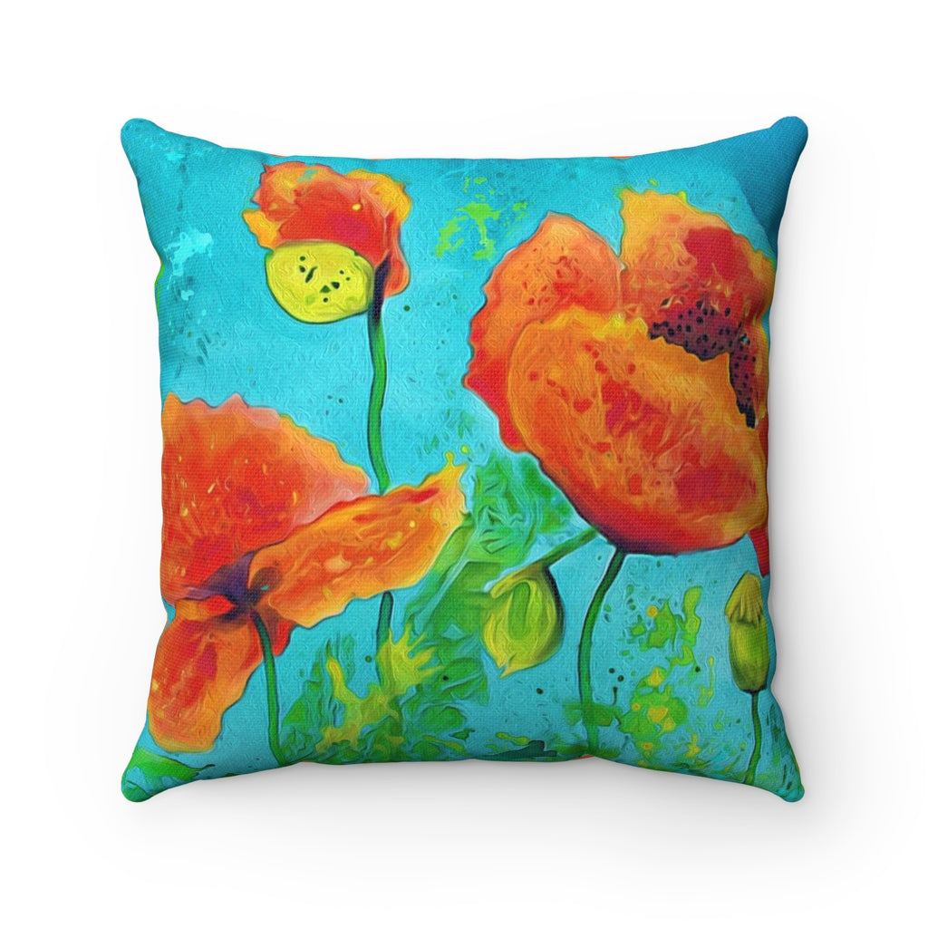Square Pillow - California Poppies
